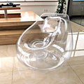 Transparent Inflatable Air Sofa Chair, Clear PVC Foldable Inflatable Single Sofa for Camping Traveling