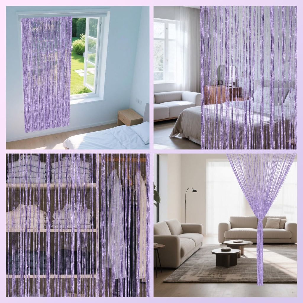 String Curtains for Doorways - Doorway Curtain Sequin Semi-Sheer Handmade