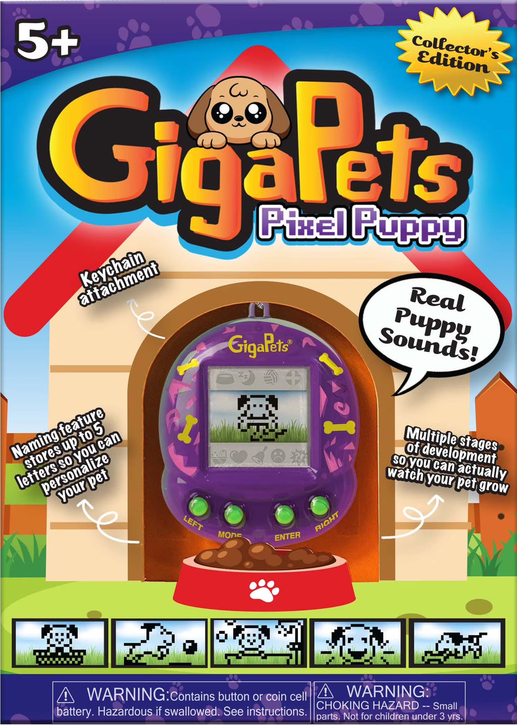 Giga Pets Puppy Virtual Pet, Purple, Product Width 2 In