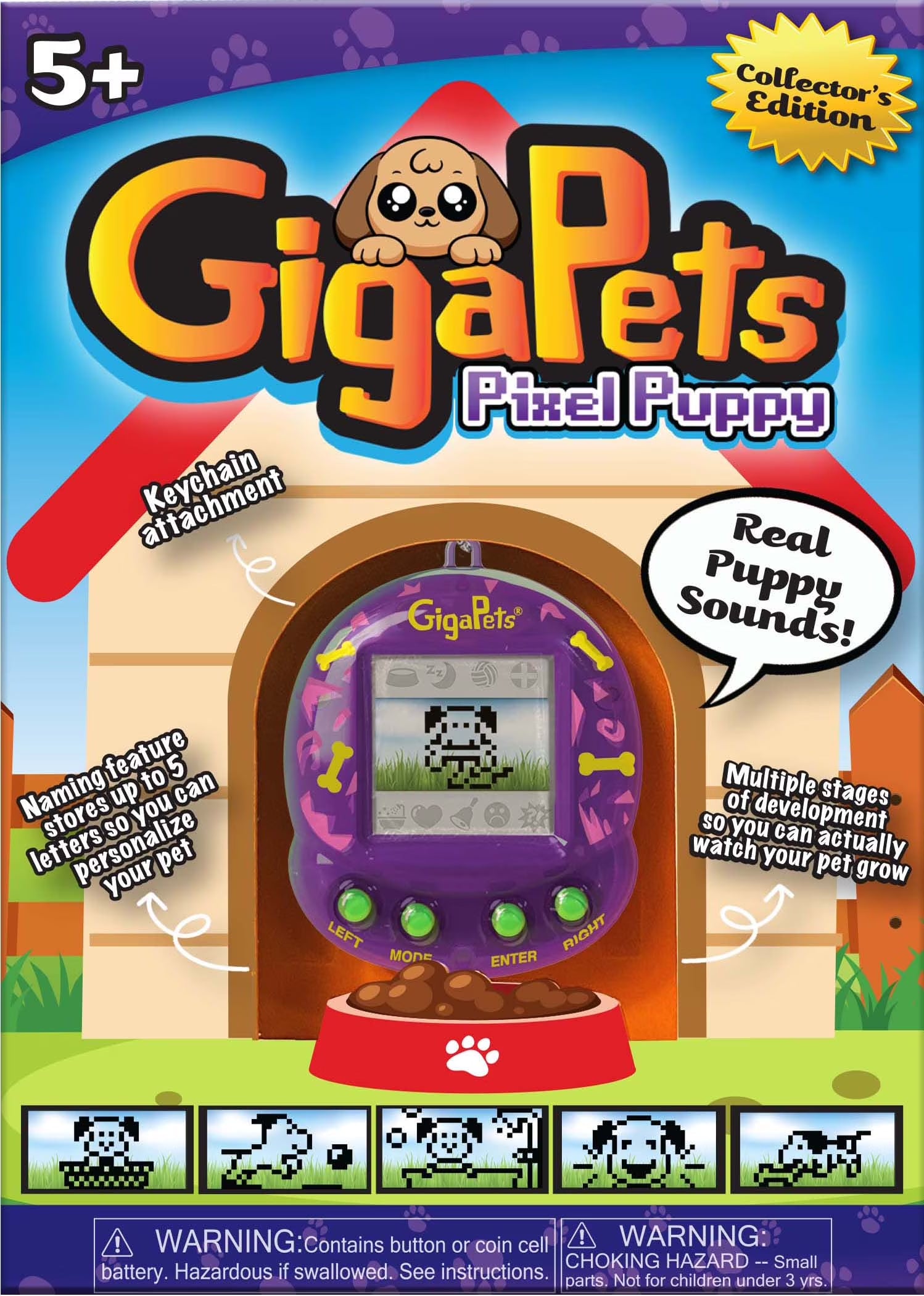 Giga Pets Puppy Virtual Pet, Purple, Product Width 2 In